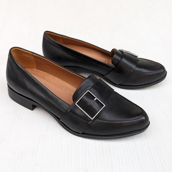 NATURALIZER Melanie black leather big buckle loafers - Picture 11 of 14